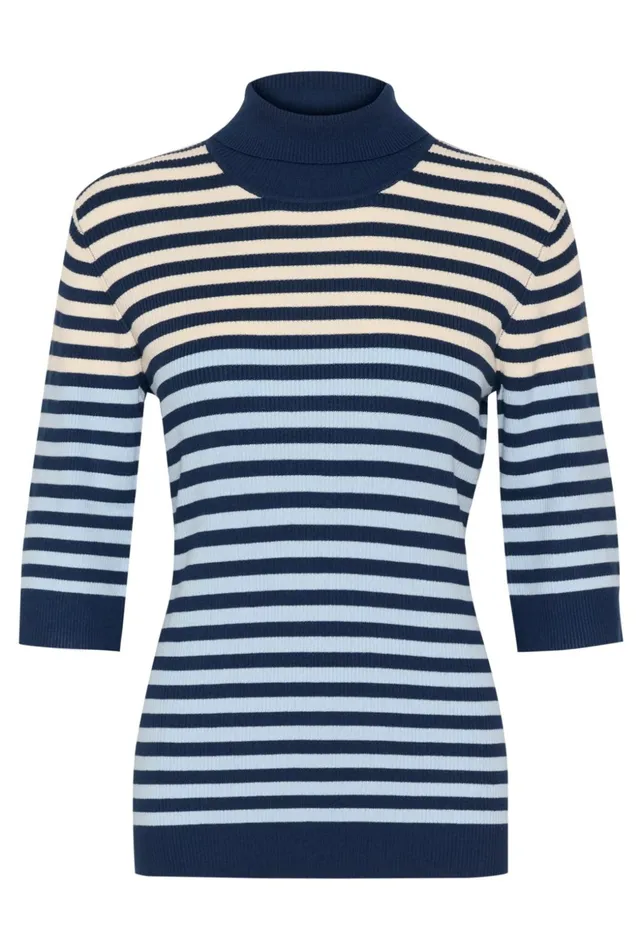 Knitwear and Cardigans Women CULTURE CUannemette Pullover Light Bluenavywhitecap