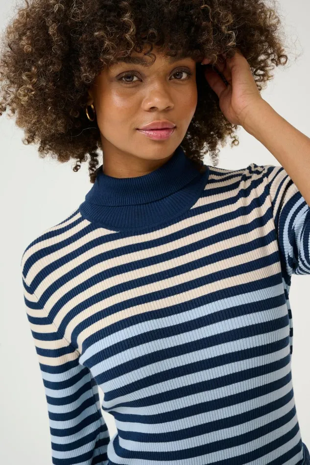 Knitwear and Cardigans Women CULTURE CUannemette Pullover Light Bluenavywhitecap