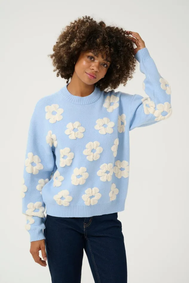 Knitwear and Cardigans Women CULTURE CUcharla Pullover Cashmere Blue