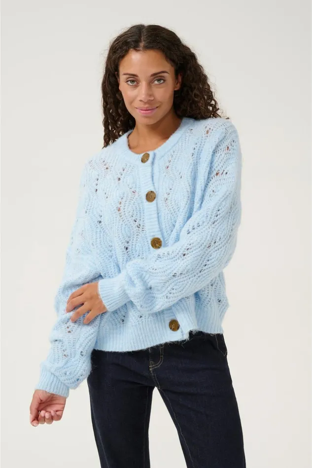 Knitwear and Cardigans Women CULTURE CUkimmy Cardigan Cashmere Blue Melange