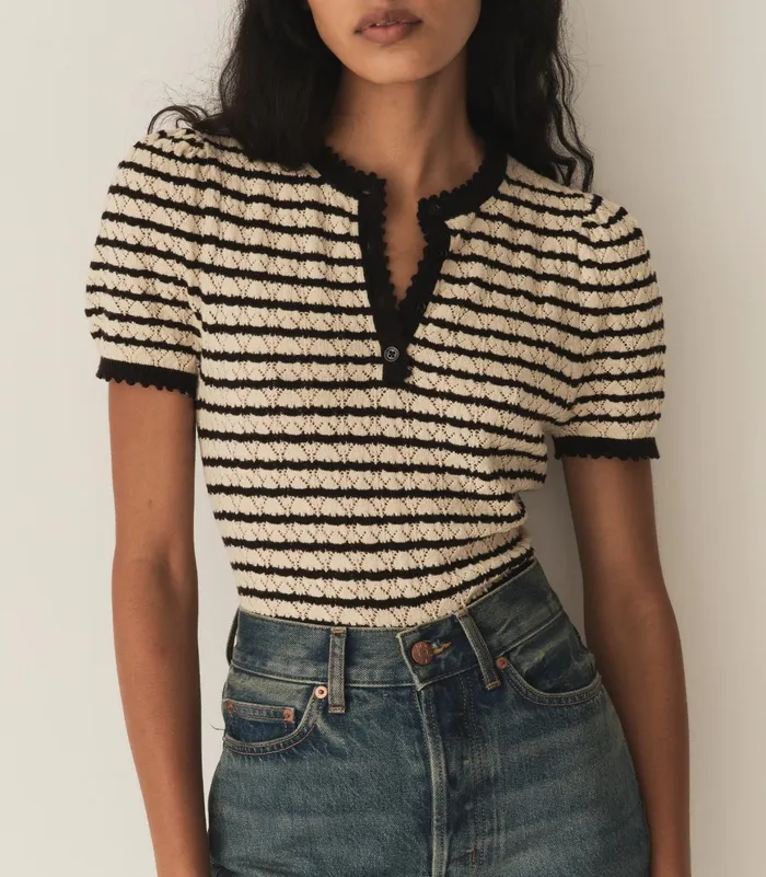 Knitwear Women DEN Brandie Top Allaire Stripe Knitwear Women DEN Brandie Top Allaire Stripe