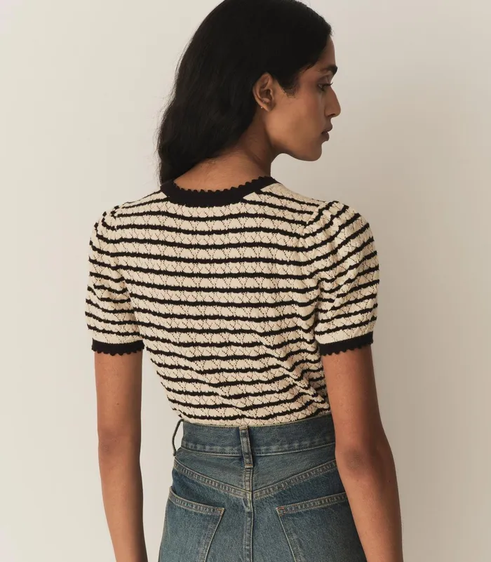 Knitwear Women DEN Brandie Top Allaire Stripe Knitwear Women DEN Brandie Top Allaire Stripe