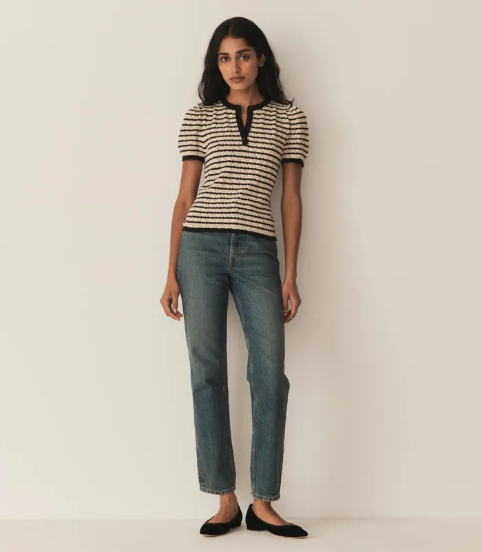 Knitwear Women DEN Brandie Top Allaire Stripe Knitwear Women DEN Brandie Top Allaire Stripe