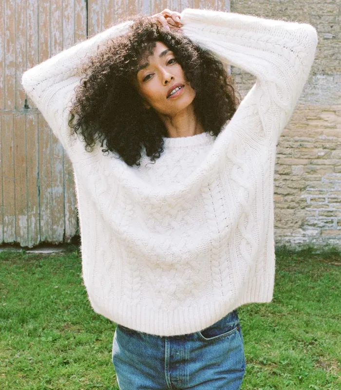 Knitwear Women DEN Clarendon Sweater Ivory