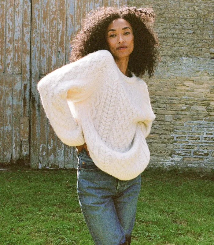 Knitwear Women DEN Clarendon Sweater Ivory Knitwear Women DEN Clarendon Sweater Ivory