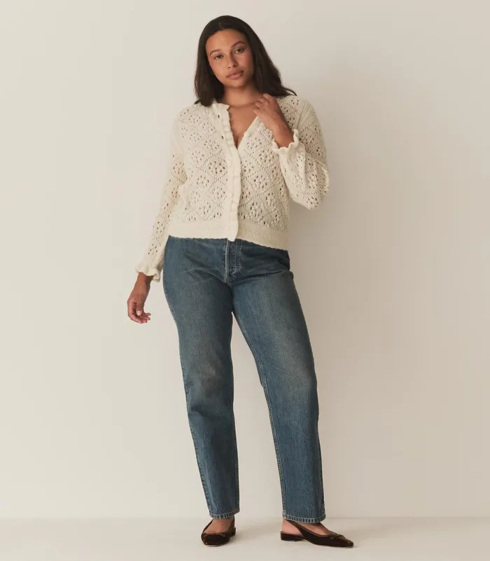 Knitwear Women DEN Claudie Cardigan Ivory Knitwear Women DEN Claudie Cardigan Ivory