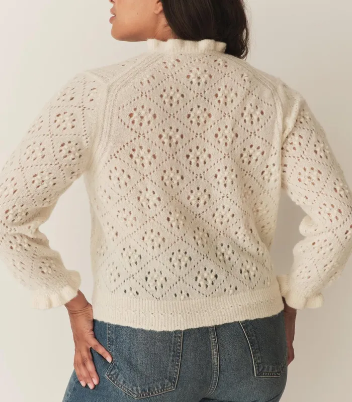 Knitwear Women DEN Claudie Cardigan Ivory Knitwear Women DEN Claudie Cardigan Ivory