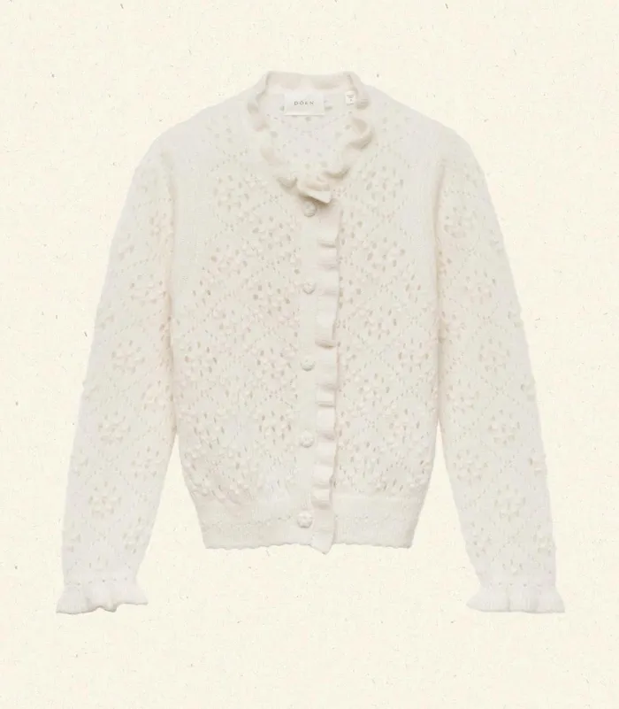 Knitwear Women DEN Claudie Cardigan Ivory Knitwear Women DEN Claudie Cardigan Ivory