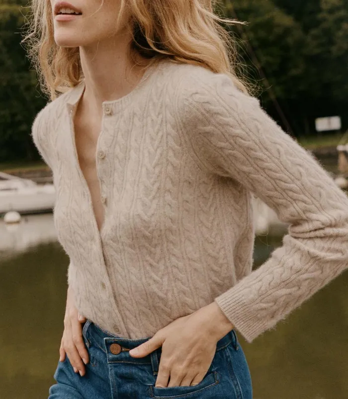 Knitwear Women DEN Dana Cable Cashmere Cardigan Cottage Knitwear Women DEN Dana Cable Cashmere Cardigan Cottage
