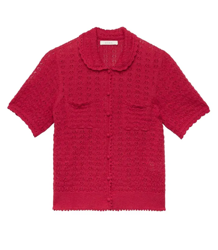 Knitwear Women DEN Gloriana Top Wild Cherry Knitwear Women DEN Gloriana Top Wild Cherry