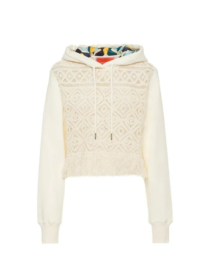 La Scala Hoodie Plaza Cream Women La Double J Tshirts and Sweatshirts La Scala Hoodie Plaza Cream Women La Double J Tshirts and Sweatshirts