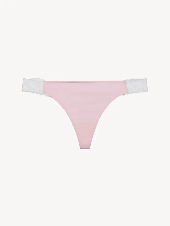 Lace Thong In Rose And Cream Lingerie La Perla G String and Thong