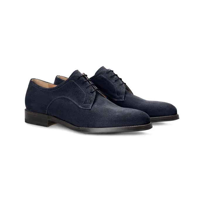 Lace Ups Men Moreschi Blue Suede Derby