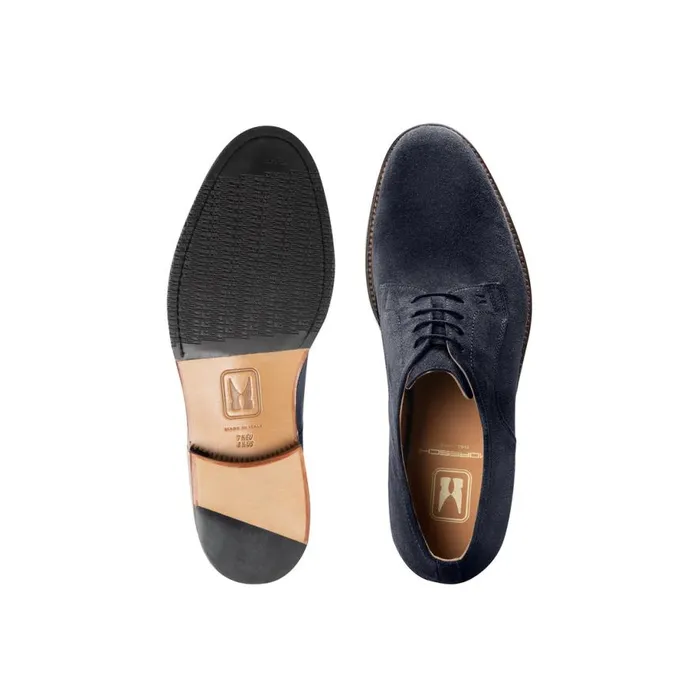 Lace Ups Men Moreschi Blue Suede Derby