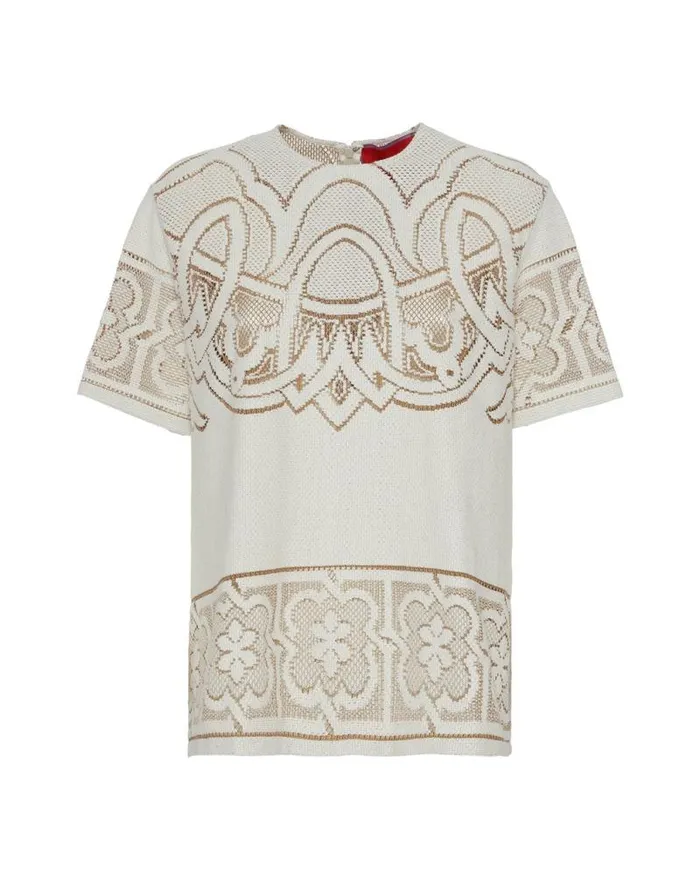Lacey House TShirt Solid White Smoke Women La Double J Shirts and Tops Lacey House TShirt Solid White Smoke Women La Double J Shirts and Tops