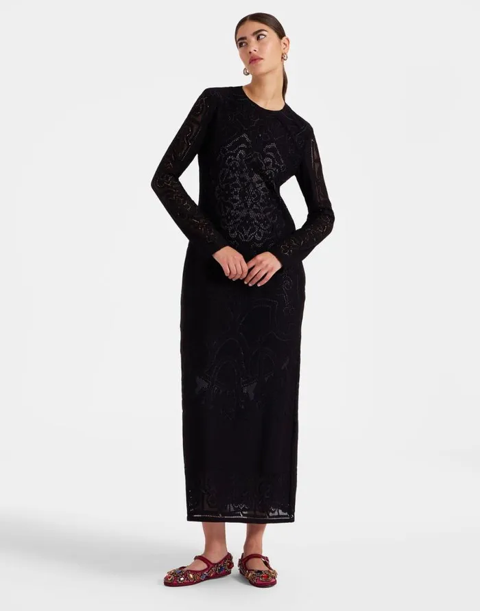 Lacey Swing Dress Solid Black Women La Double J Dresses