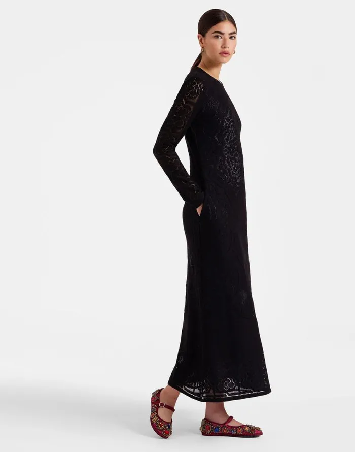 Lacey Swing Dress Solid Black Women La Double J Dresses Lacey Swing Dress Solid Black Women La Double J Dresses