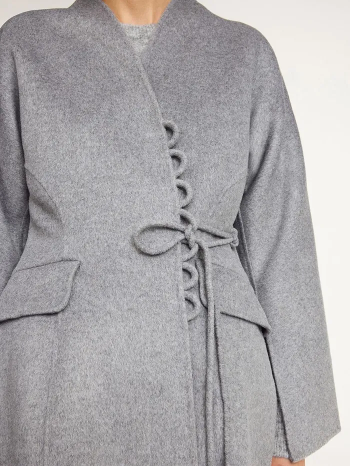 Lalou Wool Blazer Grey Melange Women By Malene Birger Blazers