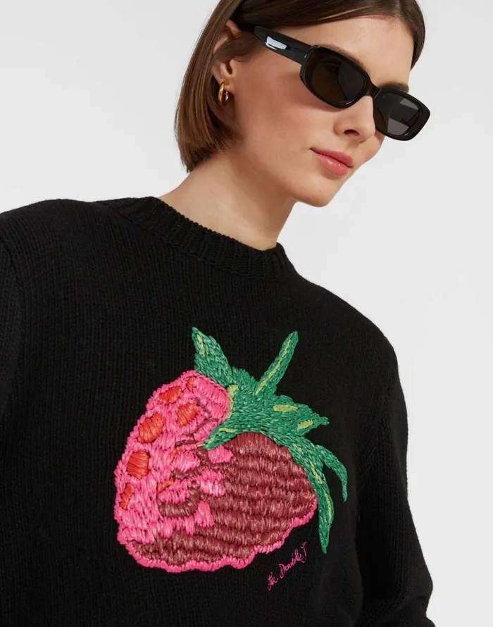 Lampone Sweater Black Women La Double J Knitwear Lampone Sweater Black Women La Double J Knitwear