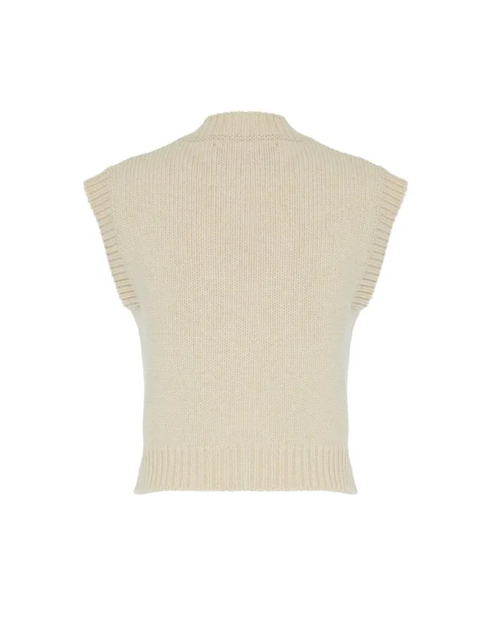Lampone Vest Beige Women La Double J Knitwear Lampone Vest Beige Women La Double J Knitwear