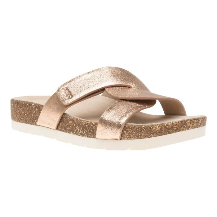 Lanai Slide Metatarsal Gold Womens Abeo Sandals