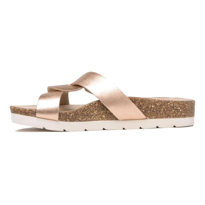 Lanai Slide Metatarsal Gold Womens Abeo Sandals