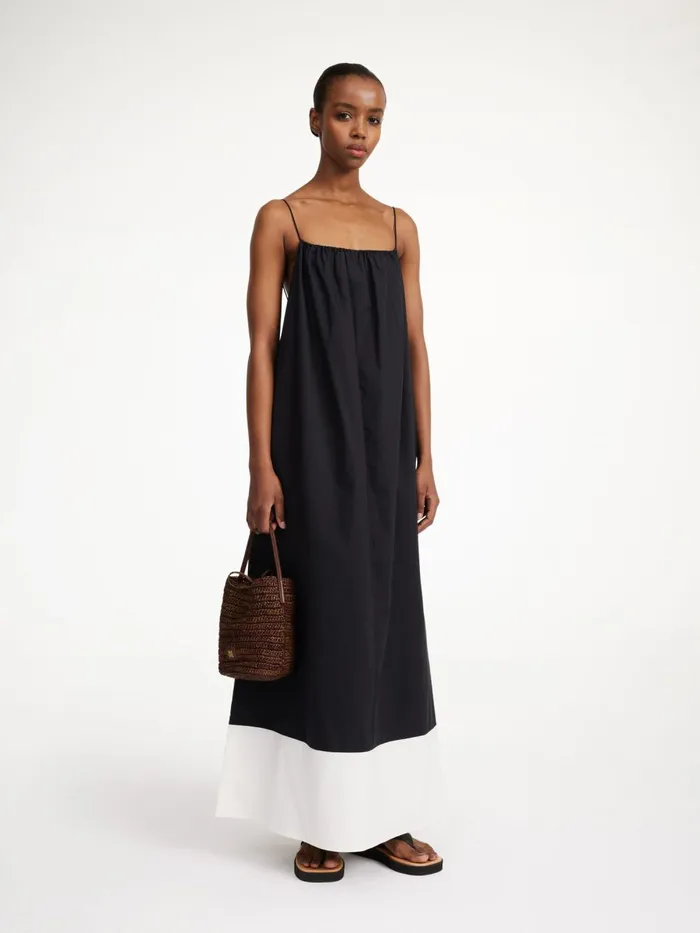 Lanney Organic Cotton Maxi Dress Block Stripe Black White Women By Malene Birger Dresses Lanney Organic Cotton Maxi Dress Block Stripe Black White Women By Malene Birger Dresses