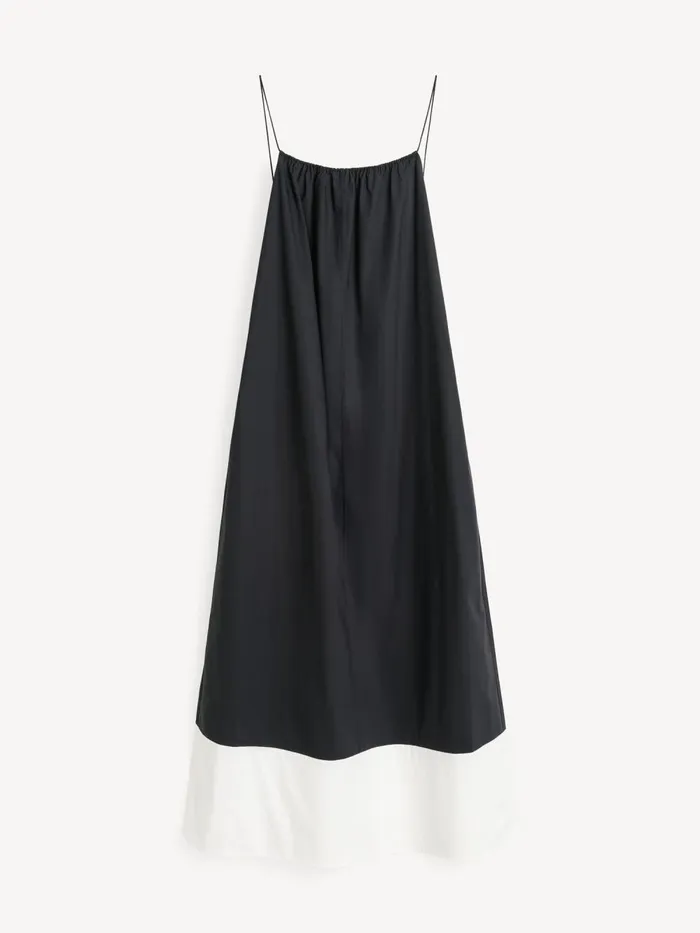 Lanney Organic Cotton Maxi Dress Block Stripe Black White Women By Malene Birger Dresses