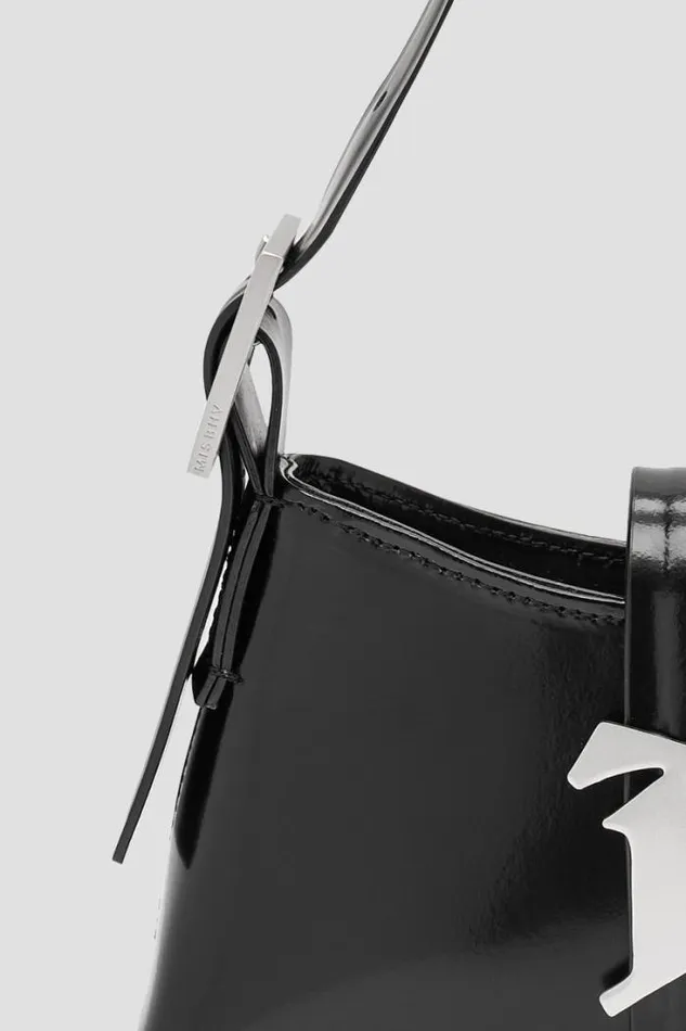 Leather Shoulder Bag Mini Black Women MISBHV Bags