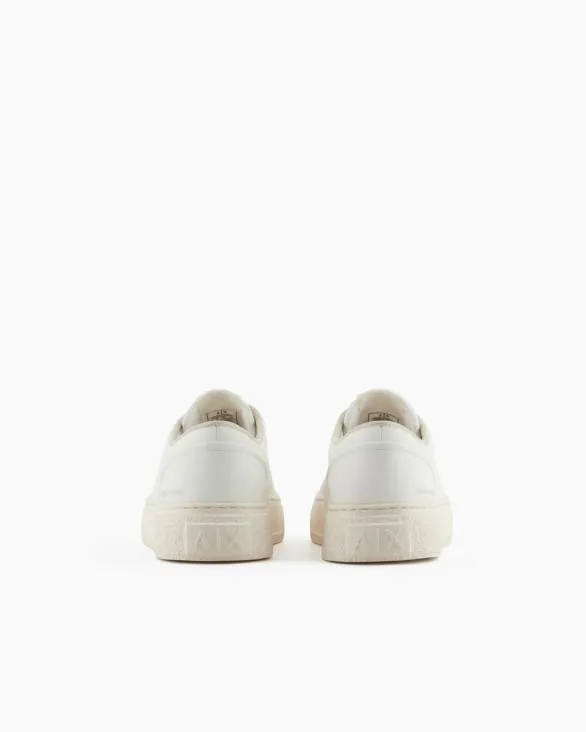 Leather Sneakers With Mesh Insert White Men Armani Sneakers Leather Sneakers With Mesh Insert White Men Armani Sneakers