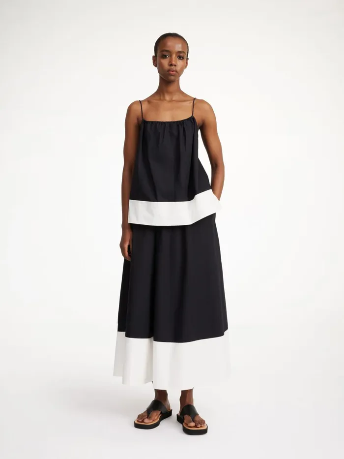 Leonnes Organic Cotton Top Block Stripe Black White Women By Malene Birger Tops and Blouses Leonnes Organic Cotton Top Block Stripe Black White Women By Malene Birger Tops and Blouses