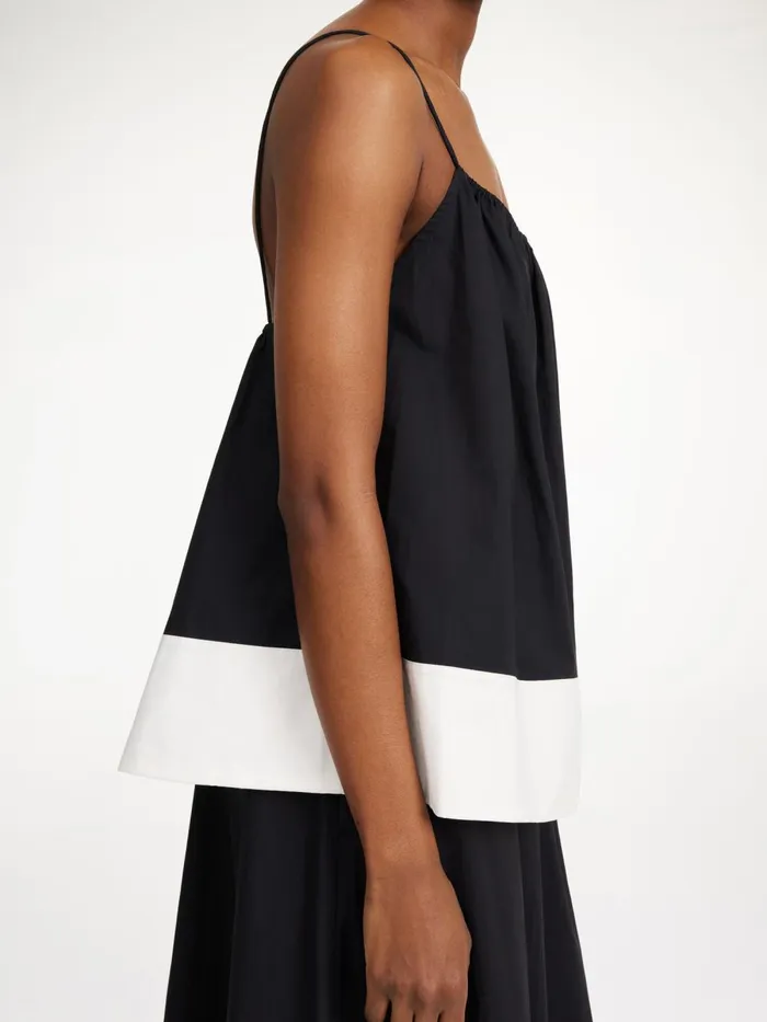 Leonnes Organic Cotton Top Block Stripe Black White Women By Malene Birger Tops and Blouses