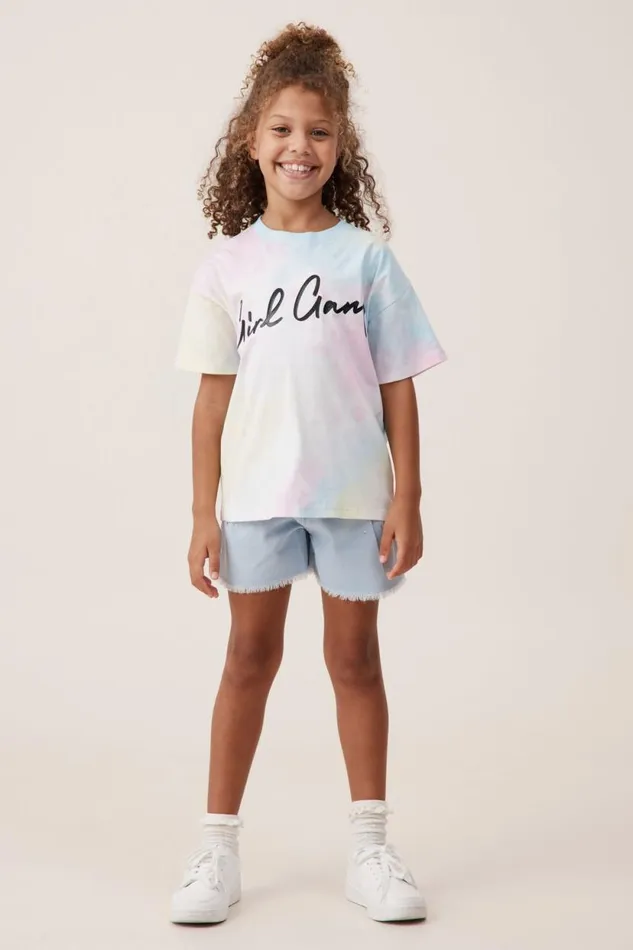 License Drop Shoulder Short Sleeve Tee Lcn Dis Girl Gangtie Dye Girls Cotton On Tops and TShirts License Drop Shoulder Short Sleeve Tee Lcn Dis Girl Gangtie Dye Girls Cotton On Tops and TShirts