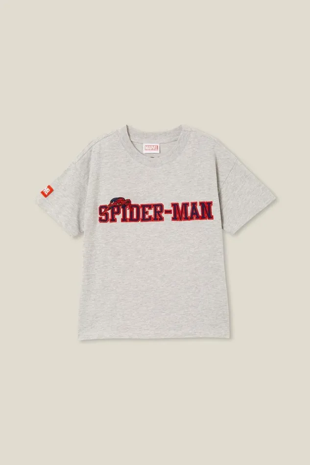 License Drop Shoulder Short Sleeve Tee Lcn Mar Fog Grey Marlespiderman Face Boys Cotton On Tops and TShirts License Drop Shoulder Short Sleeve Tee Lcn Mar Fog Grey Marlespiderman Face Boys Cotton On Tops and TShirts