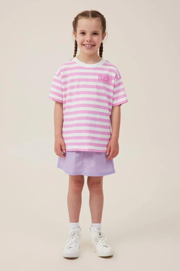 License Drop Shoulder Short Sleeve Tee Lcn Mat Barbie Logopink Gerbera Stripe Girls Cotton On Tops and TShirts License Drop Shoulder Short Sleeve Tee Lcn Mat Barbie Logopink Gerbera Stripe Girls Cotton On Tops and TShirts