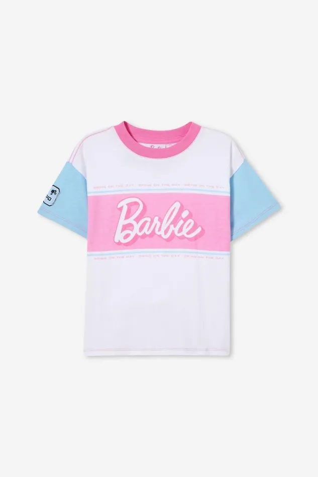 License Drop Shoulder Short Sleeve Tee Lcn Mat Barbie Racerwhite Girls Cotton On Tops and TShirts License Drop Shoulder Short Sleeve Tee Lcn Mat Barbie Racerwhite Girls Cotton On Tops and TShirts