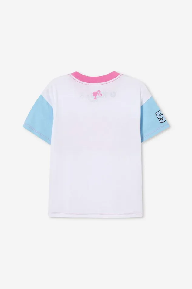 License Drop Shoulder Short Sleeve Tee Lcn Mat Barbie Racerwhite Girls Cotton On Tops and TShirts License Drop Shoulder Short Sleeve Tee Lcn Mat Barbie Racerwhite Girls Cotton On Tops and TShirts