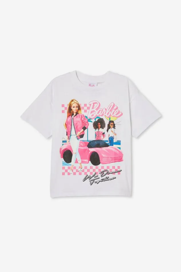 License Drop Shoulder Short Sleeve Tee Lcn Mat Barbie We Dream Togetherwhite Girls Cotton On Tops and TShirts License Drop Shoulder Short Sleeve Tee Lcn Mat Barbie We Dream Togetherwhite Girls Cotton On Tops and TShirts