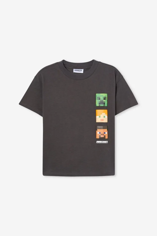 License Drop Shoulder Short Sleeve Tee Lcn Min Phantomminecraft Faces Boys Cotton On Tops and TShirts License Drop Shoulder Short Sleeve Tee Lcn Min Phantomminecraft Faces Boys Cotton On Tops and TShirts