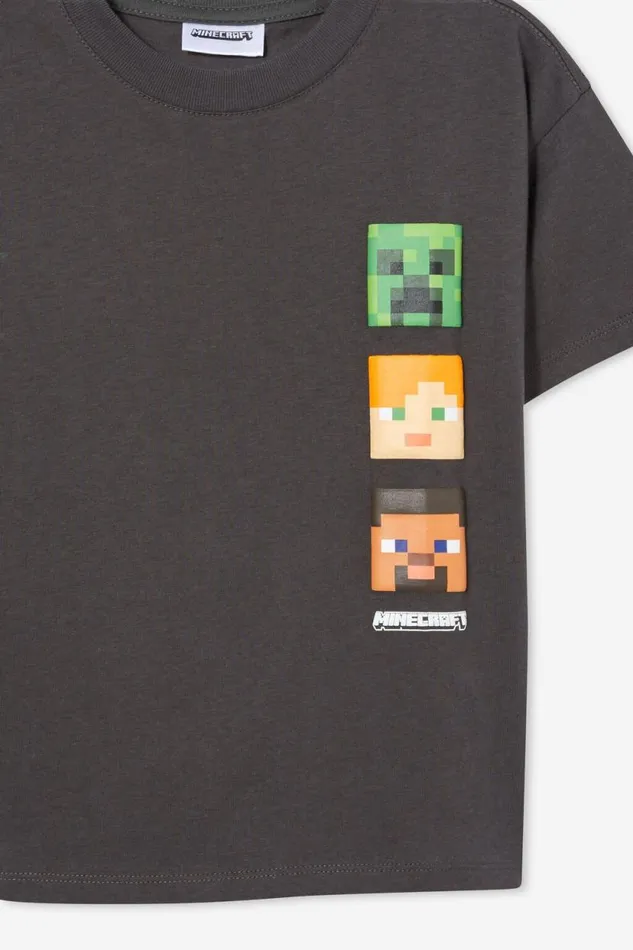 License Drop Shoulder Short Sleeve Tee Lcn Min Phantomminecraft Faces Boys Cotton On Tops and TShirts License Drop Shoulder Short Sleeve Tee Lcn Min Phantomminecraft Faces Boys Cotton On Tops and TShirts