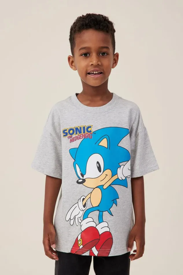 License Drop Shoulder Short Sleeve Tee Lcn Sonic Fog Grey Marlesonic Hedgehog Boys Cotton On Tops and TShirts License Drop Shoulder Short Sleeve Tee Lcn Sonic Fog Grey Marlesonic Hedgehog Boys Cotton On Tops and TShirts