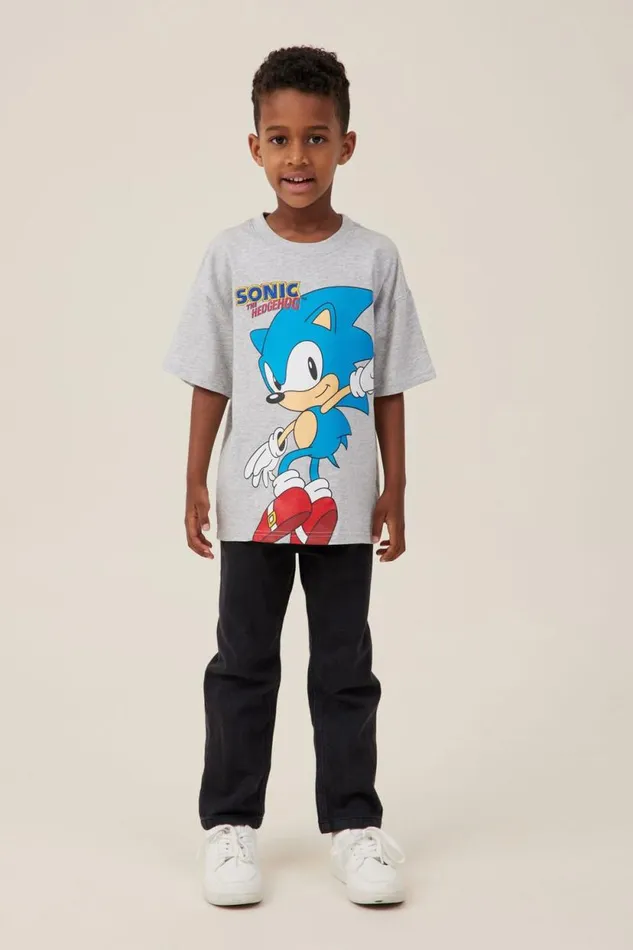 License Drop Shoulder Short Sleeve Tee Lcn Sonic Fog Grey Marlesonic Hedgehog Boys Cotton On Tops and TShirts License Drop Shoulder Short Sleeve Tee Lcn Sonic Fog Grey Marlesonic Hedgehog Boys Cotton On Tops and TShirts