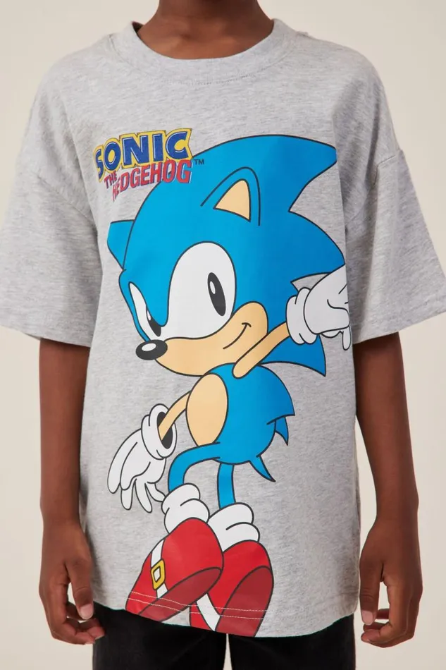 License Drop Shoulder Short Sleeve Tee Lcn Sonic Fog Grey Marlesonic Hedgehog Boys Cotton On Tops and TShirts License Drop Shoulder Short Sleeve Tee Lcn Sonic Fog Grey Marlesonic Hedgehog Boys Cotton On Tops and TShirts