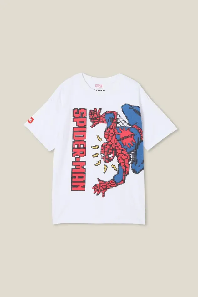License Quinn Short Sleeve Tee Lcn Mar Whitespiderman Crawl BoysGirls Cotton On Tops and TShirts License Quinn Short Sleeve Tee Lcn Mar Whitespiderman Crawl BoysGirls Cotton On Tops and TShirts
