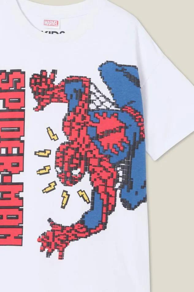 License Quinn Short Sleeve Tee Lcn Mar Whitespiderman Crawl BoysGirls Cotton On Tops and TShirts License Quinn Short Sleeve Tee Lcn Mar Whitespiderman Crawl BoysGirls Cotton On Tops and TShirts
