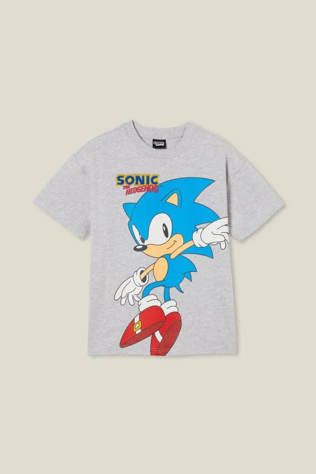 License Quinn Short Sleeve Tee Lcn Sonic Fog Grey Marlesonic Hedgehog BoysGirls Cotton On Tops and TShirts License Quinn Short Sleeve Tee Lcn Sonic Fog Grey Marlesonic Hedgehog BoysGirls Cotton On Tops and TShirts