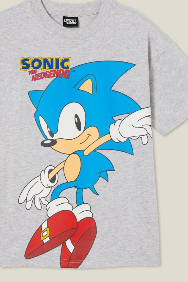 License Quinn Short Sleeve Tee Lcn Sonic Fog Grey Marlesonic Hedgehog BoysGirls Cotton On Tops and TShirts License Quinn Short Sleeve Tee Lcn Sonic Fog Grey Marlesonic Hedgehog BoysGirls Cotton On Tops and TShirts