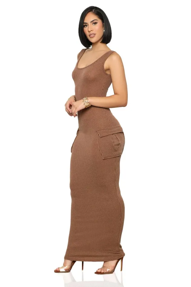 Lilly039s Kloset Dresses Women Rest N039 Play Ribbed Dress Brown