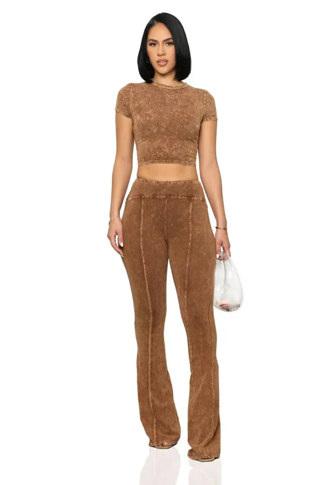 Lilly039s Kloset Sets Women On The Move Piece Pant Set Brown