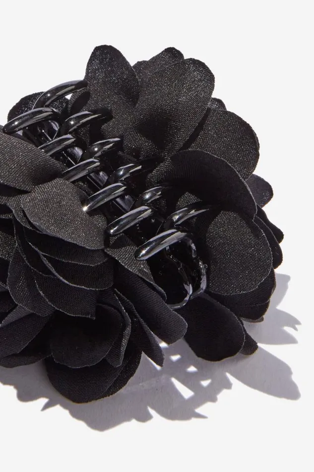 Lily Hair Claw Black Rose Women Cotton On Hair Accessories